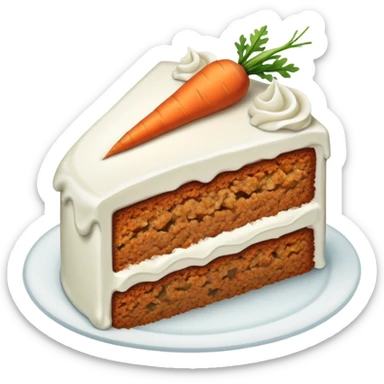 Slice of carrot cake  sticker