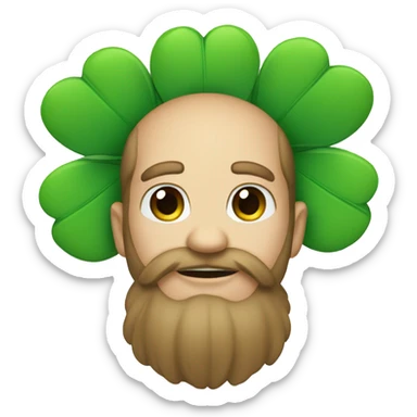 5 leaf clover sticker