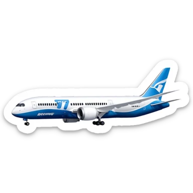 Boeing 787 Dreamliner - Boeing (Model Year: 2022) (Iconic colour: White with blue) sticker