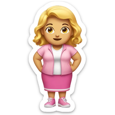 Girl who is obese sticker