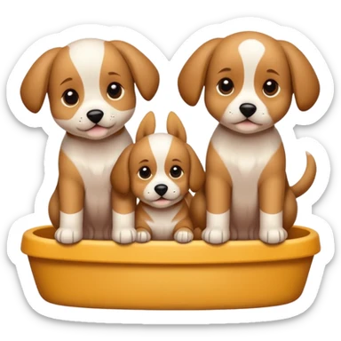 Cute puppies sticker
