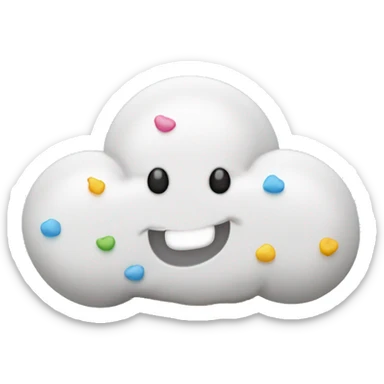 Clouds raining icecreams sticker