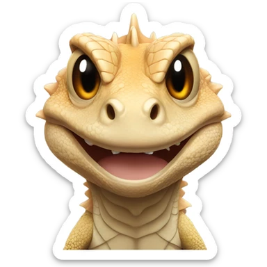 Angry bearded dragon sticker