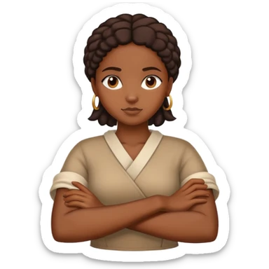 black girl with crossed arms sticker