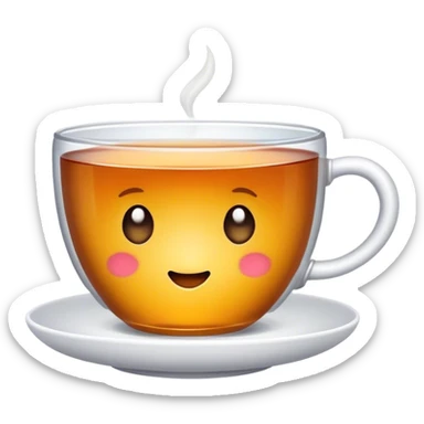 Cute cup of tea sticker