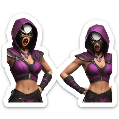 frightened Mileena Mortal Kombat X sticker