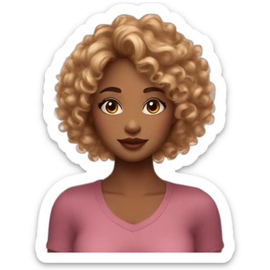 a girl and who’s 16 she has really pretty soft fluffy curly hair with plump two toned lips, and I’m fit, curvy in the waist and I have black eyes that glisten in the light who’s 5’2 sticker