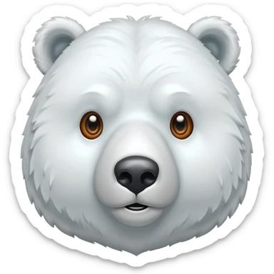 Puedes hacer a un oso polar que cierre un ojo y el otro lo tenga abierto de esta manera 😉 sticker