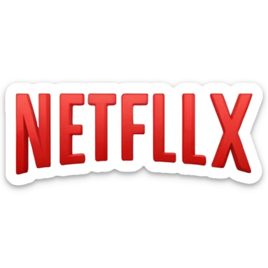 Create a fun Netflix emoji with the letters "LCC" integrated prominently in the logo sticker