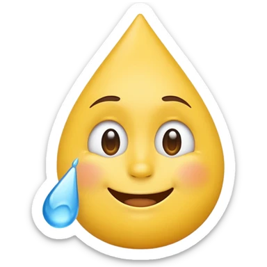 Emoji wiping tear drop off sticker