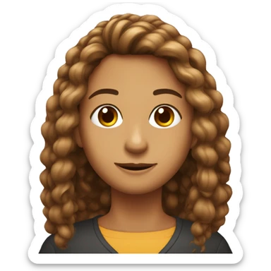 OLHO CASTANHO,CABELO ESPETADO sticker