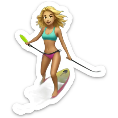 wake surf girl sticker