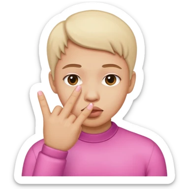 Pink promise with thumbs touching sticker