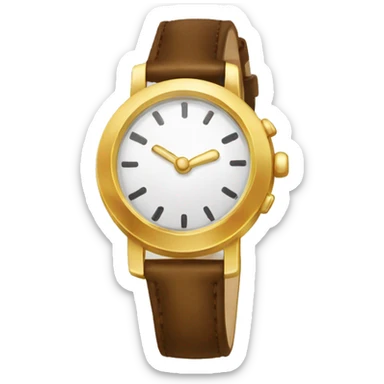 Dainty gold buckle watch  sticker