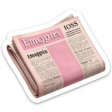 pink newspaper sticker