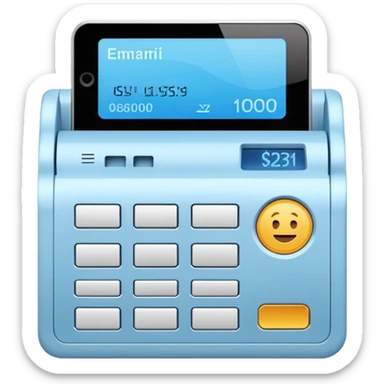 Banck account pale blue sticker