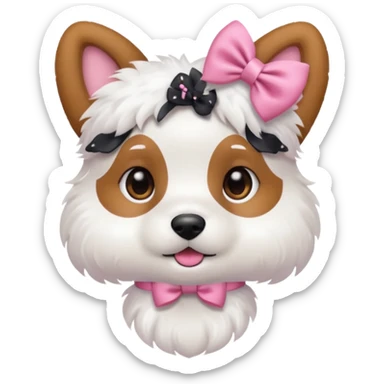 Un perro coquette sticker