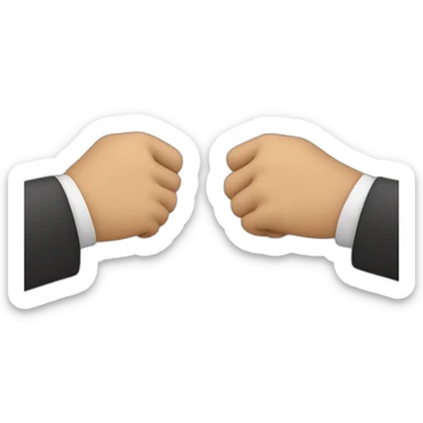 2 personnes se serrant la main sticker