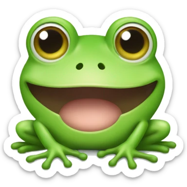 a cute frog sticker