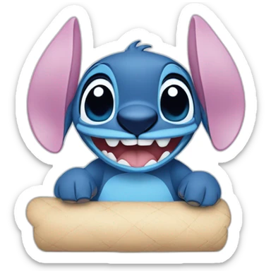 Stitch Disney faisant un cœur avec les doigts sticker