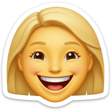 laughing face sticker