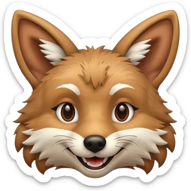 Happy Coyote face sticker