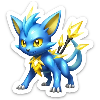  Shiny Sparkly Electric Cool Epic Shinx-Manectric-Fakémon-creature sticker