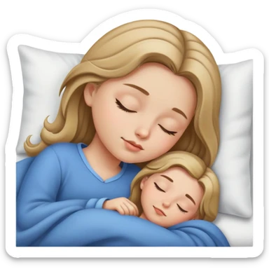 girl dark blonde sleeping sticker