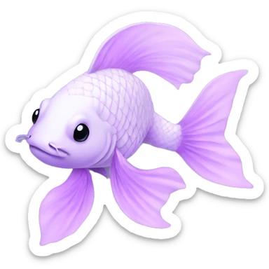 Pastel purple koi sticker