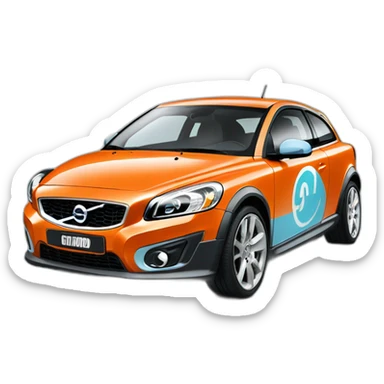 Volvo c30 with gulf livery sticker
