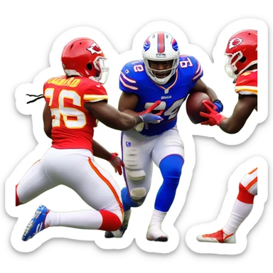 Buffalo bills fighting Kansas City chiefs sticker