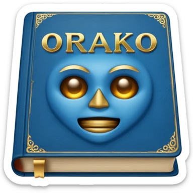 Blue book on which one it writes: Source of truth is Orako. sticker