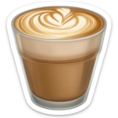 Coffe latte in a glass aesthetic sticker