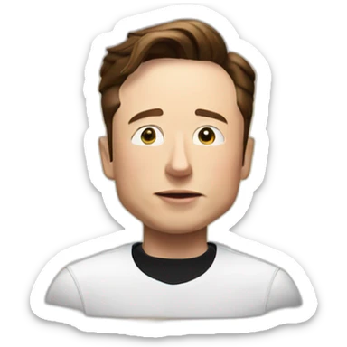 elon musk pray for big letter x sticker