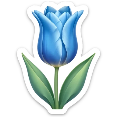 a single light blue tulip sticker