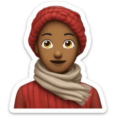 red scarf sticker