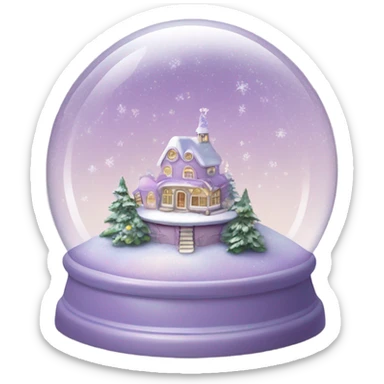 Pastel purple snow globe sticker