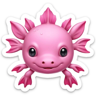 Pink Axolotl  sticker