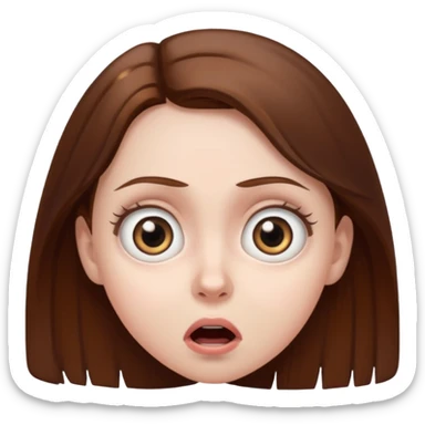 The girl is terrified sticker