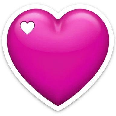 Magenta heart sticker