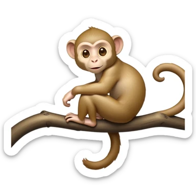 cinematic-Macaques-realistic-full-body-sitting-emoji,-slim-agile-frame-poised-on-a-branch,-long-tail-curled-slightly,-head-tilted-dramatically,-bright-playful-eyes-exuding-mischief,-simplified-yet-realistic-focused-features,-highly-detailed,-glowing-with-an-almost-sarcastic-glow
 sticker