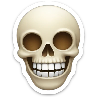 Skull laughing rolling on the floor sticker