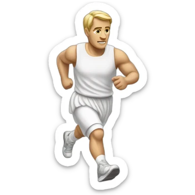 Julius caesar White wearing running shoes sticker