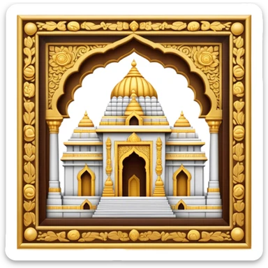 Tirupati Balaji Temple Landmark Emoji – Showcasing the temple’s golden entrance and intricate carvings. sticker