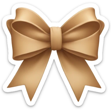 light brown bow sticker