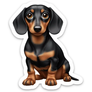 Dapple mini dachshund sticker