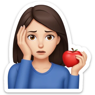 Stressed brunette gorgeous woman sticker