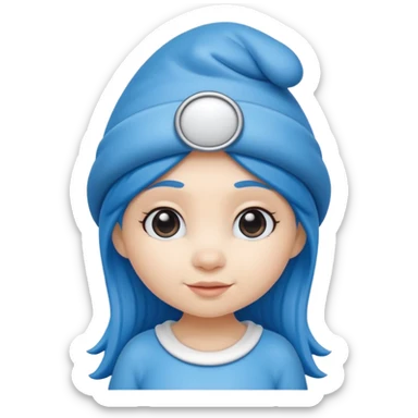 girl smurf  sticker