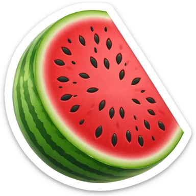 Cartoon Watermelon one slice small seet sticker