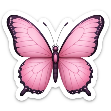 Pink butterfly emoji sticker